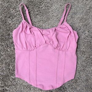 Hollister Light Pink Corset Tank Top